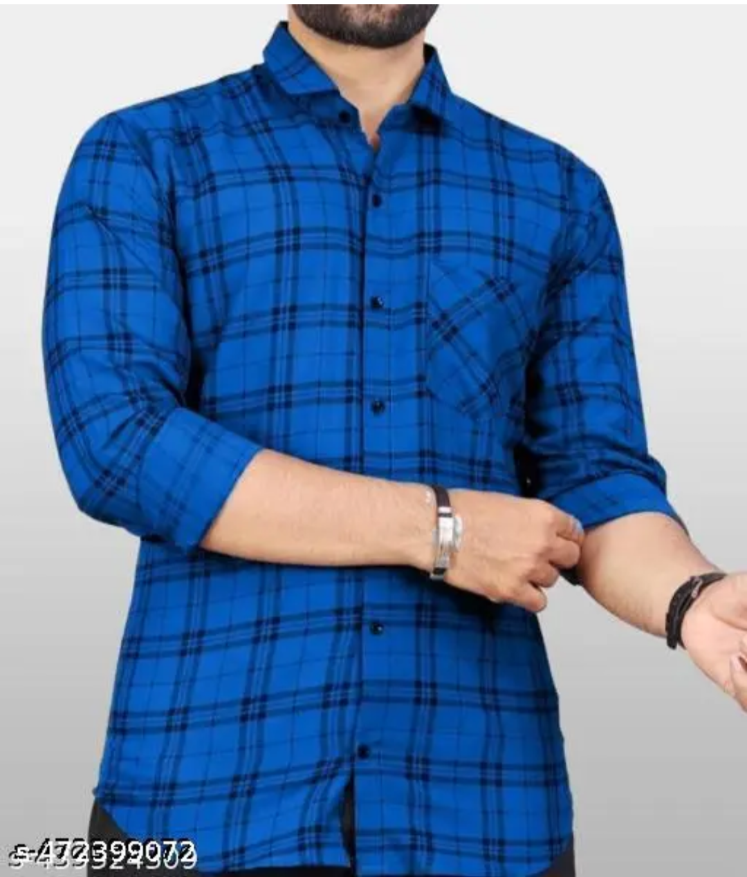 Size Xl Premium Men's Cotton Blend Regular Fit Shirt - Classic Royal Blue (Limited Edition)